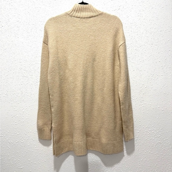 Zara Wool High-Neck Sweater wool blend light camel S - Picture 6 of 8
